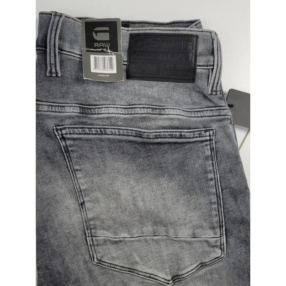 G-Star Raw Mens Sz 34/36 Airblaze Skinny Jeans Antic Faded Radium Gray $260 New